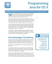 Programming Java for OS X