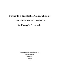 The Autonomous Artwork’