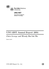 UNU-IIST Annual Report 2004