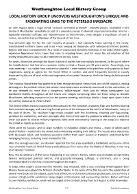 WLHG Peterloo Bi-Centenary(2019)