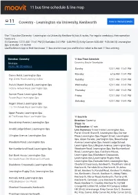 11 Bus Time Schedule & Line Route