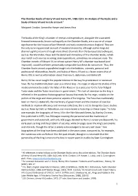 An Analysis of the Books and a Study of Henry VII and His Life at Court.1
