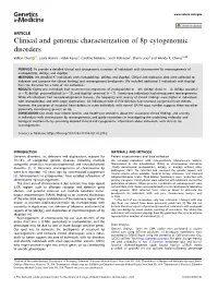 Clinical and Genomic Characterization of 8P Cytogenomic Disorders