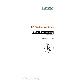 Emu: Taxonomy Document Version 1