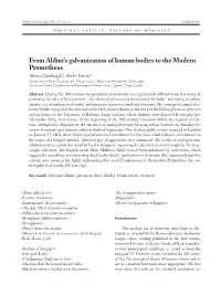 From Aldini's Galvanization of Human Bodies to the Modern Prometheus