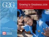 Growing to Greatness 2008 the State of Service-Learning