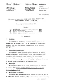 Index to Proceedings of the General Assembly, 2Nd Special Session, 1948