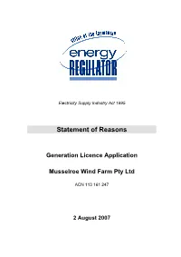 Musselroe Statement of Reasons