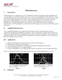 Photodetectors I