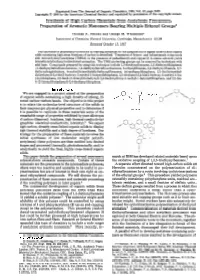 Synthesis of High Carbon Materials from Acetylenic Precursors