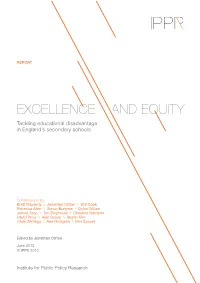 Tackling Educational Disadvantage in England's