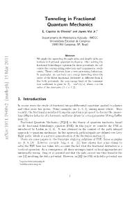 Tunneling in Fractional Quantum Mechanics