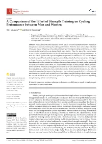 A Comparison of the Effect of Strength Training on Cycling Performance Between Men and Women
