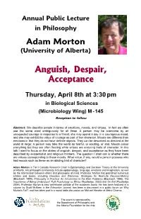 Adam Morton Anguish, Despair, Acceptance