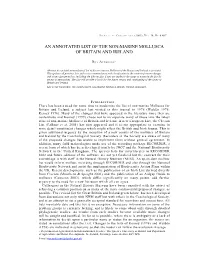 An Annotated List of the Non-Marine Mollusca of Britain and Ireland