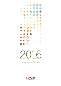 Annual Report and Accounts WELCOME to ARYZTA AG