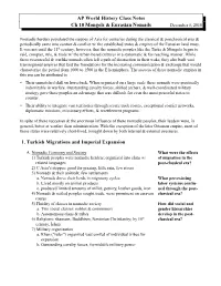 AP World History Class Notes Ch 18 Mongols & Eurasian Nomads