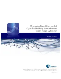 Cell Cycle Profile Using the Cellometer Vision Image Cytometer