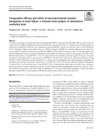 Comparative Efficacy and Safety of Mineralocorticoid Receptor Antagonists in Heart Failure: a Network Meta-Analysis of Randomized Controlled Trials