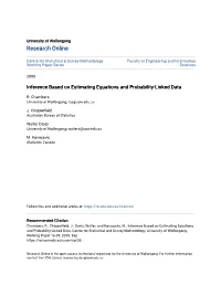 Inference Based on Estimating Equations and Probability-Linked Data