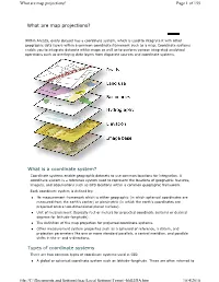 Types of Coordinate Systems What Are Map Projections?