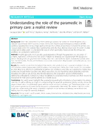 Understanding the Role of the Paramedic in Primary Care: a Realist