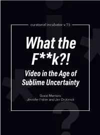 What the F**K?! Video in the Age of Sublime Uncertainty