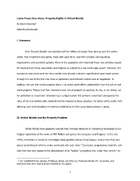 1 Leave Those Orcs Alone: Property Rights in Virtual Worlds by Kevin