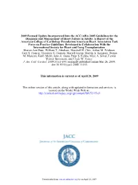 2009 Focused Update Incorporated Into the ACC/AHA 2005 Guidelines
