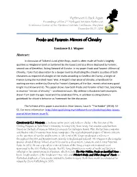 Frodo and Faramir: Mirrors of Chivalry