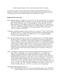 Guide to Groups (Religious Offices and Orders, Secular Offices, Families)