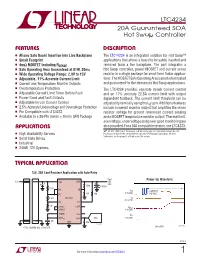LTC4234 – 20A Guaranteed SOA Hot Swap Controller