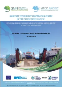 MTCC Pacific – National Technology Needs and Barriers Report