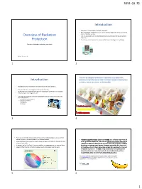 Overview of Radiation Protection Introduction Introduction