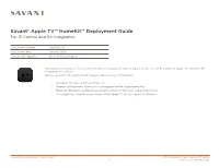 Savant® Apple TV™ Homekit™ Deployment Guide for IP Control and Siri Integration