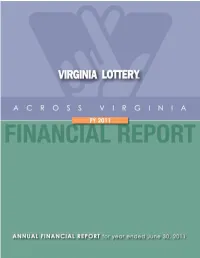 State Lottery Department Financial Statements for the Year Ended June 30, 2011