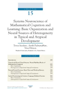 Systems Neuroscience of Mathematical Cognition and Learning