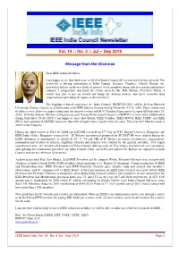 Vol. 14 :: No. 3 :: Jul – Sep 2019 Message from the Chairman