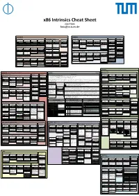 X86 Intrinsics Cheat Sheet Jan Finis Finis@In.Tum.De