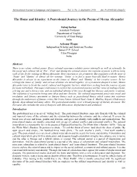 A Postcolonial Journey in the Poems of Meena Alexander