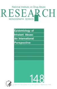 Epidemiology of Inhalant Abuse: an International Perspective
