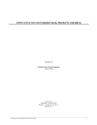 Innovative Non-Motorized Trail Projects and Ideas