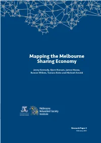 Mapping the Melbourne Sharing Economy