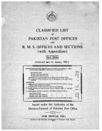 Pak Pos and RMS Offices 3Rd Ed 1962