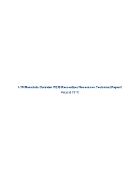 Recreation Resources Technical Report August 2010 Recreation Resources Technical Report