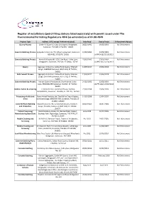 Register of Environmental Permit Installations