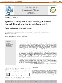 Synthesis, Docking and In-Vitro Screening of Mannich Bases of Thiosemicarbazide for Anti-Fungal Activity