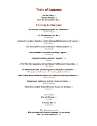 Table of Contents