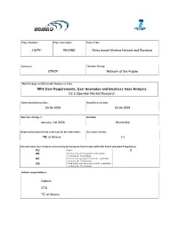 WP2 User Requirements, User Scenarios and Business Case Analysis D2.3 Operator Market Research