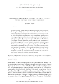 13 Carceral Recognition and the Colonial Present at The